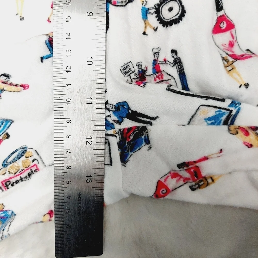 Munki Munki Lounge Athletic Illustrations Printed Night Pants Pajama P6532